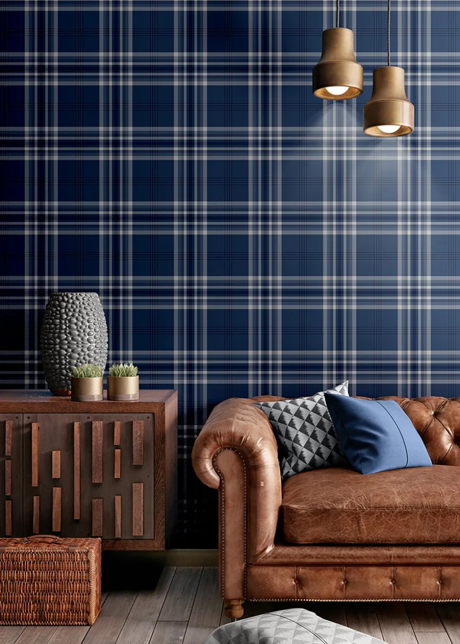 Catherine Lansfield Kelso Check Wallpaper