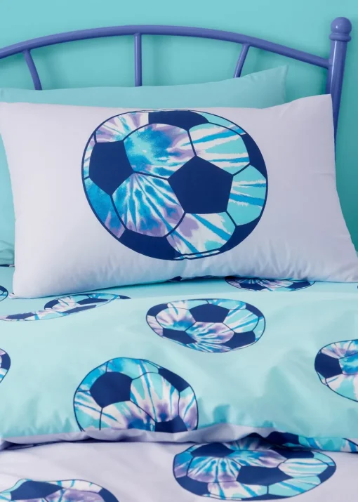 Catherine Lansfield Kids Tie Dye Football Reversible Duvet Cover Set