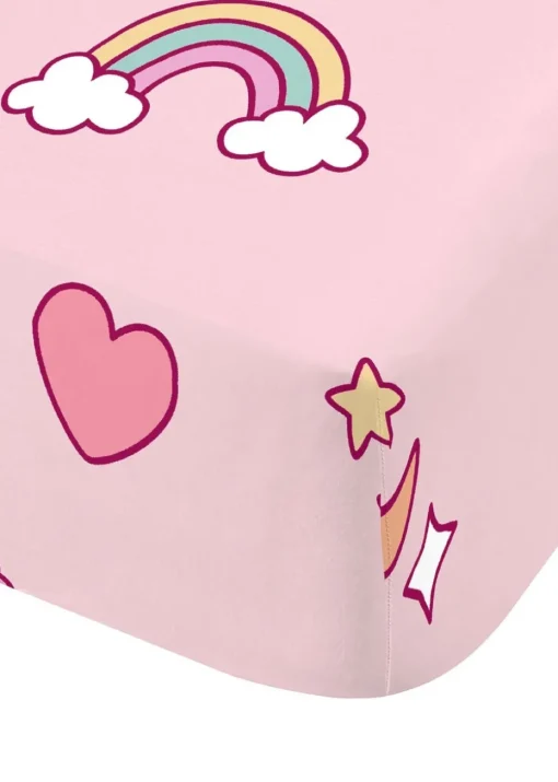 Catherine Lansfield Kids Pink Forever Together Fitted Sheet