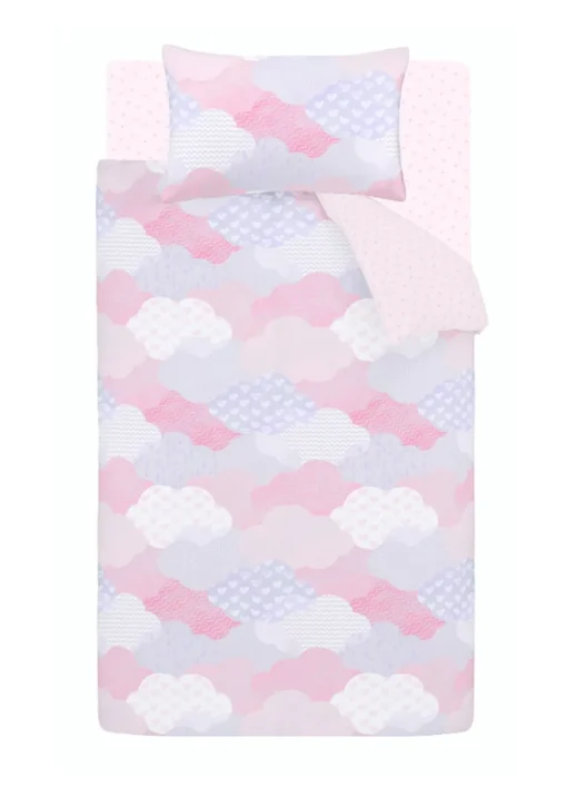 Catherine Lansfield Kids Soft as a Cloud Pink Pastel Duvet Cover Set