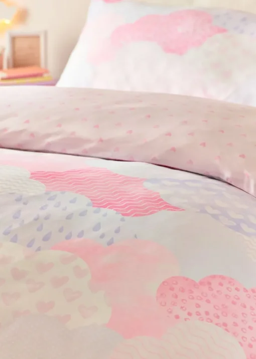 Catherine Lansfield Kids Soft as a Cloud Pink Pastel Duvet Cover Set