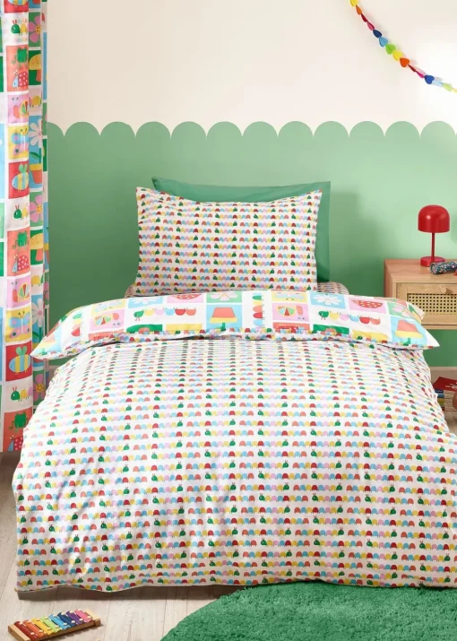 Catherine Lansfield Kids Curious Caterpillar Bright Reversible Duvet Cover Set