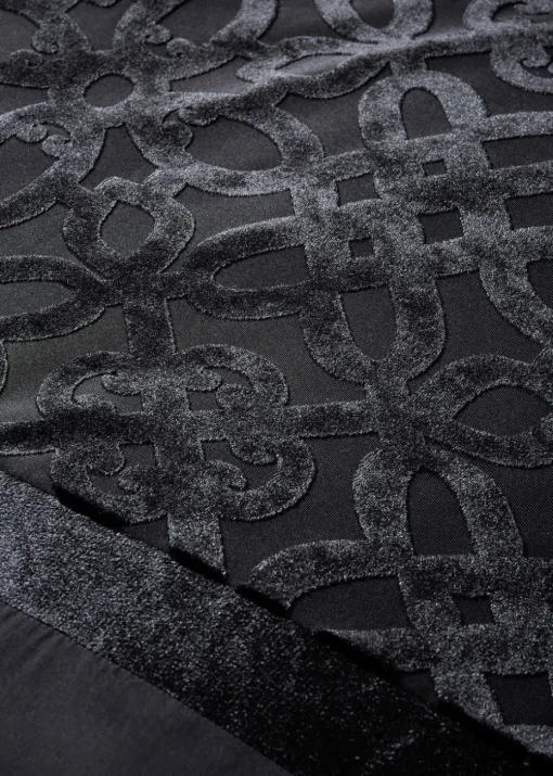 Catherine Lansfield Lattice Cut Velvet Duvet Cover Set
