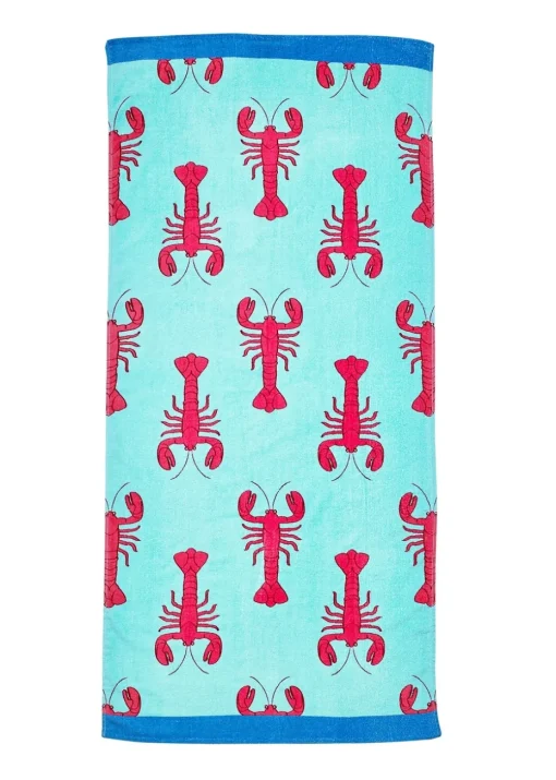 Catherine Lansfield Lobster Cotton Beach Towel