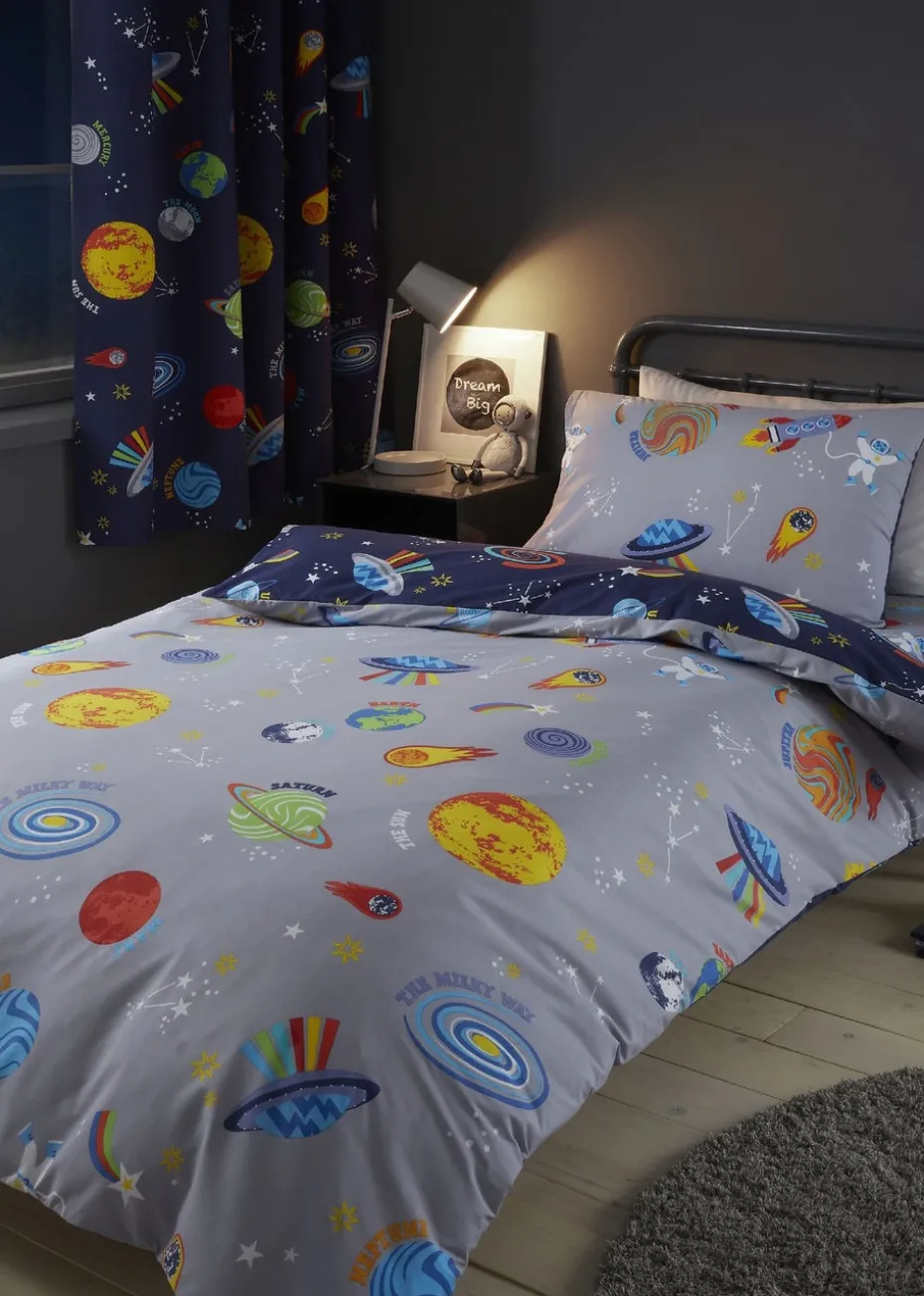 Catherine Lansfield Lost In Space Reversible Duvet Cover Set