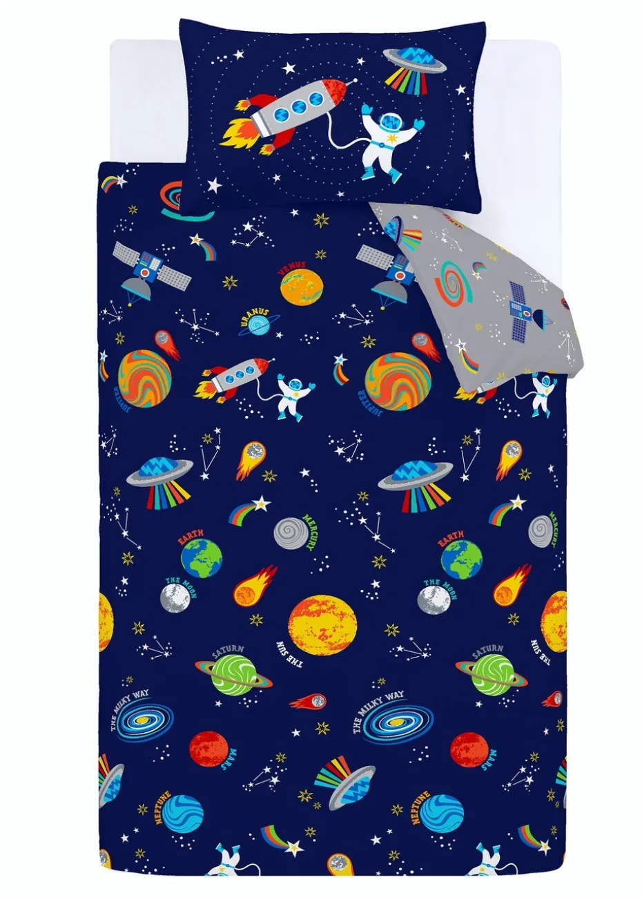 Catherine Lansfield Lost In Space Reversible Duvet Cover Set