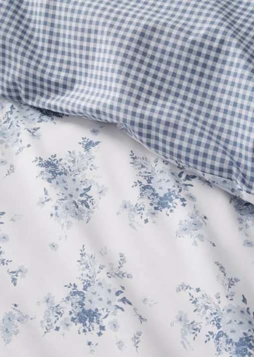 Catherine Lansfield Lucie Floral Frill Reversible Duvet Cover Set