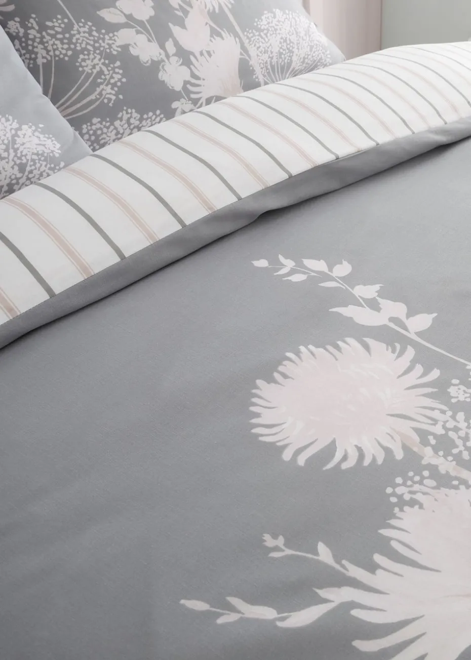 Catherine Lansfield Meadowsweet Floral Reversible Duvet Cover Set