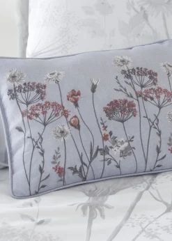 Catherine Lansfield Meadowsweet Floral Embroidered Cushion (30x40cm)