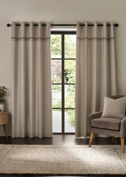Catherine Lansfield Melville Lined Eyelet Curtains