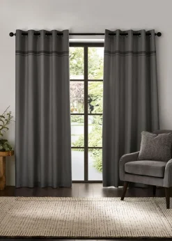 Catherine Lansfield Melville Lined Eyelet Curtains