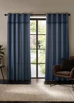 Catherine Lansfield Melville Lined Eyelet Curtains