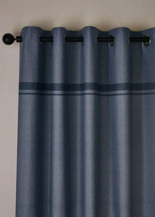 Catherine Lansfield Melville Lined Eyelet Curtains
