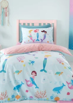 Catherine Lansfield Mermaid Reversible Duvet Cover Set