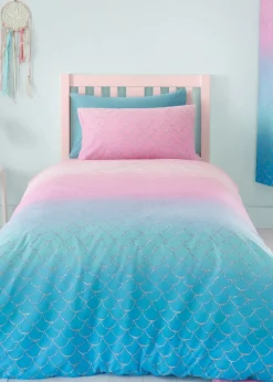 Catherine Lansfield Mermaid Reversible Duvet Cover Set