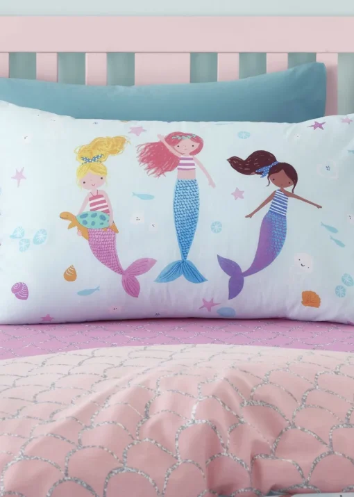 Catherine Lansfield Mermaid Reversible Duvet Cover Set