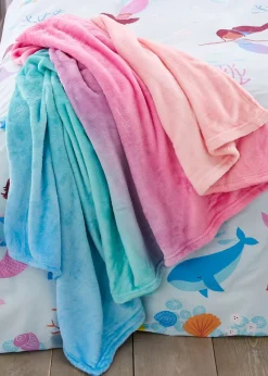 Catherine Lansfield Mermaid Cosy Fleece 130x170cm Blanket Throw