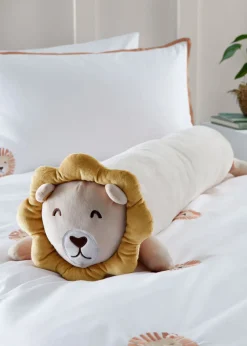 Catherine Lansfield Natural Cuddle Friends Lion Large 3D Cushion