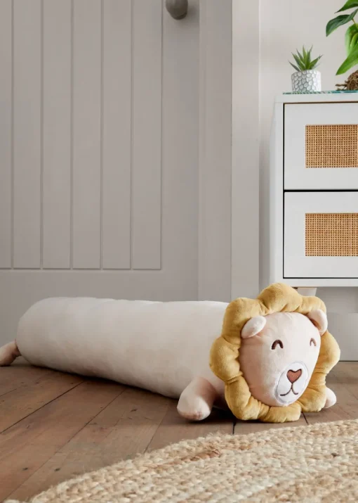 Catherine Lansfield Natural Cuddle Friends Lion Large 3D Cushion