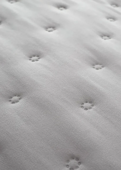 Catherine Lansfield Nori Silver Pinsonic Faux-Shearling Bedspread (220x230cm)