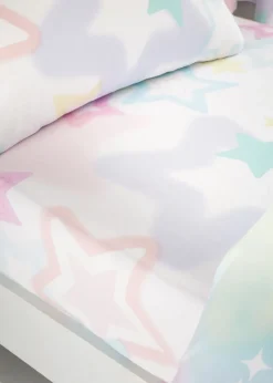 Catherine Lansfield Ombre Stars White Pastel Fitted Sheet