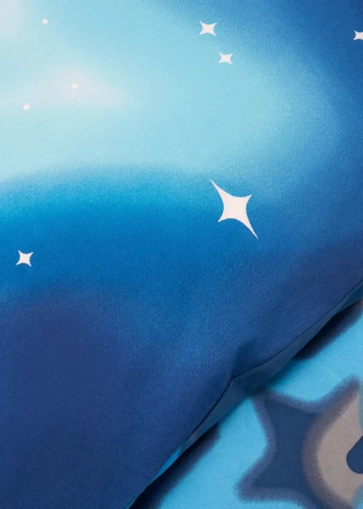 Catherine Lansfield Ombre Stars Bright Blue Reversible Duvet Cover Set