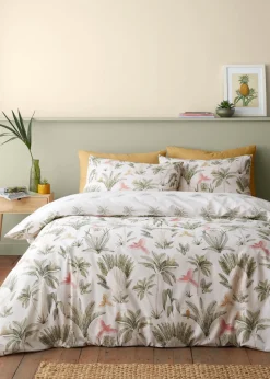 Catherine Lansfield Paradiso Palm Reversible Duvet Cover Set