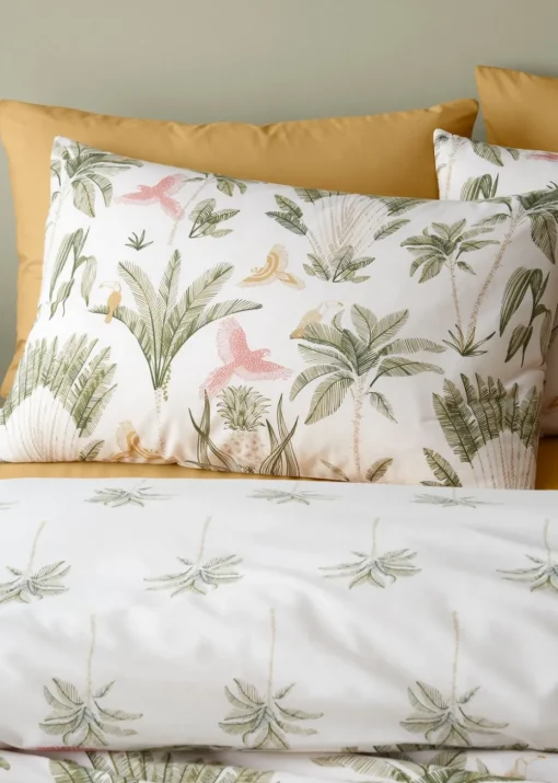 Catherine Lansfield Paradiso Palm Reversible Duvet Cover Set