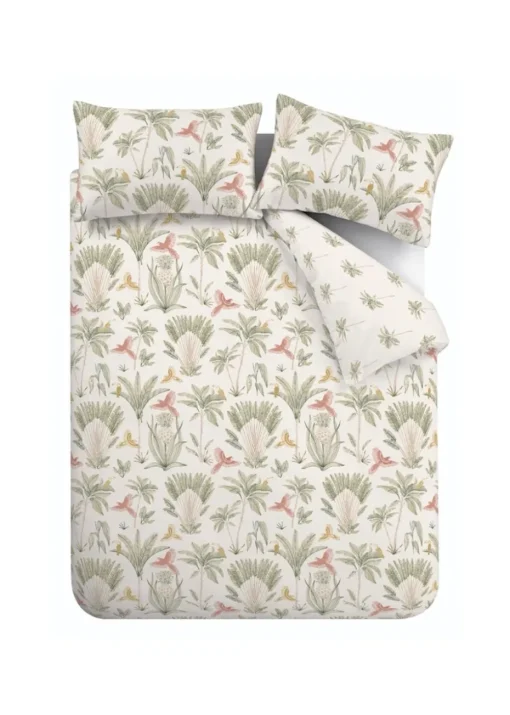 Catherine Lansfield Paradiso Palm Reversible Duvet Cover Set