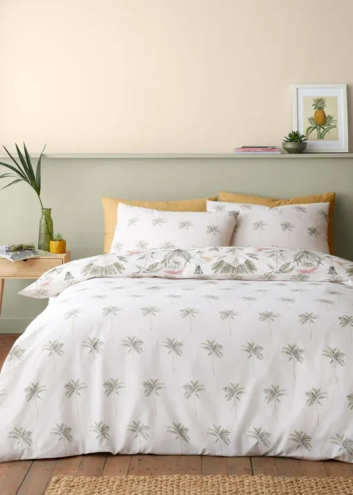 Catherine Lansfield Paradiso Palm Reversible Duvet Cover Set
