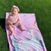 Catherine Lansfield Pink Summer Unicorn Cotton Beach Towel
