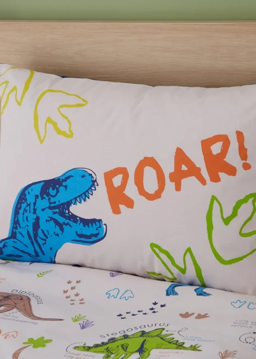 Catherine Lansfield Prehistoric Dinosaurs Reversible Duvet Cover Set