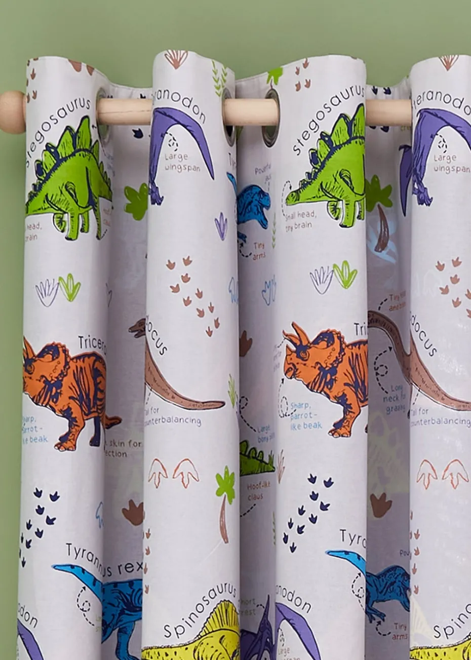 Catherine Lansfield Prehistoric Dinosaurs Fully Reversible Curtains