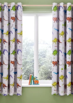 Catherine Lansfield Prehistoric Dinosaurs Fully Reversible Curtains