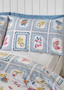 Catherine Lansfield Riviera Tiles Reversible Duvet Cover Set