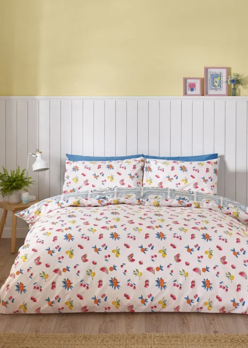 Catherine Lansfield Riviera Tiles Reversible Duvet Cover Set