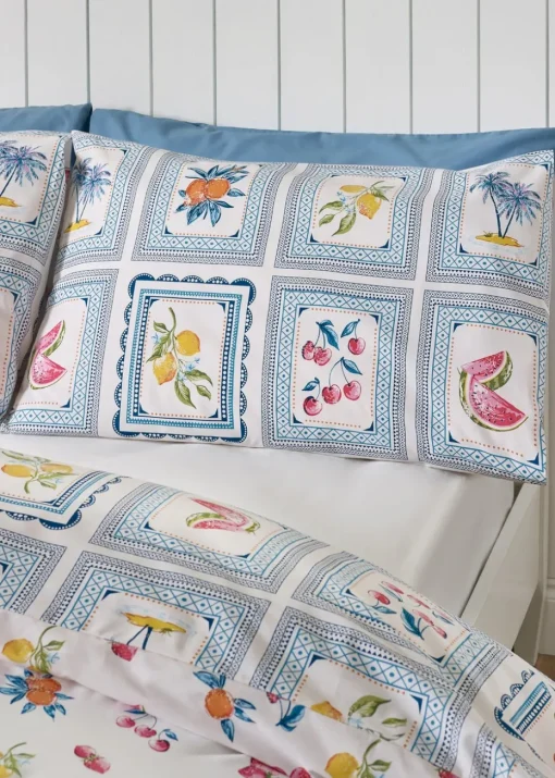 Catherine Lansfield Riviera Tiles Reversible Duvet Cover Set