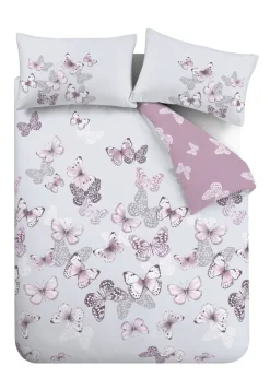 Catherine Lansfield Scatter Butterfly Reversible Duvet Cover Set