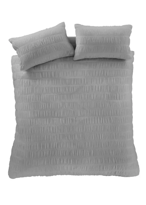 Catherine Lansfield Seersucker Duvet Cover Set