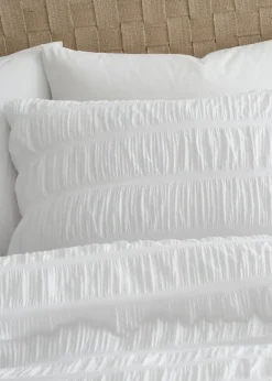 Catherine Lansfield Seersucker Duvet Cover Set