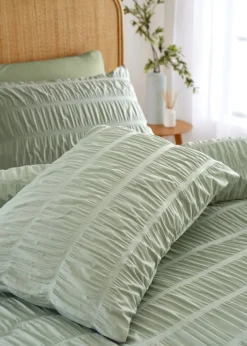 Catherine Lansfield Seersucker Duvet Cover Set