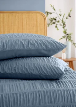 Catherine Lansfield Seersucker Duvet Cover Set