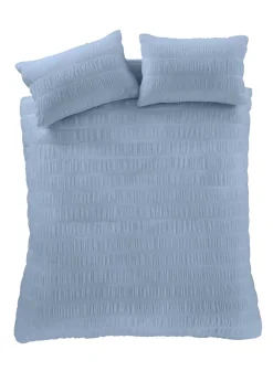 Catherine Lansfield Seersucker Duvet Cover Set