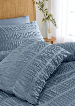 Catherine Lansfield Seersucker Duvet Cover Set