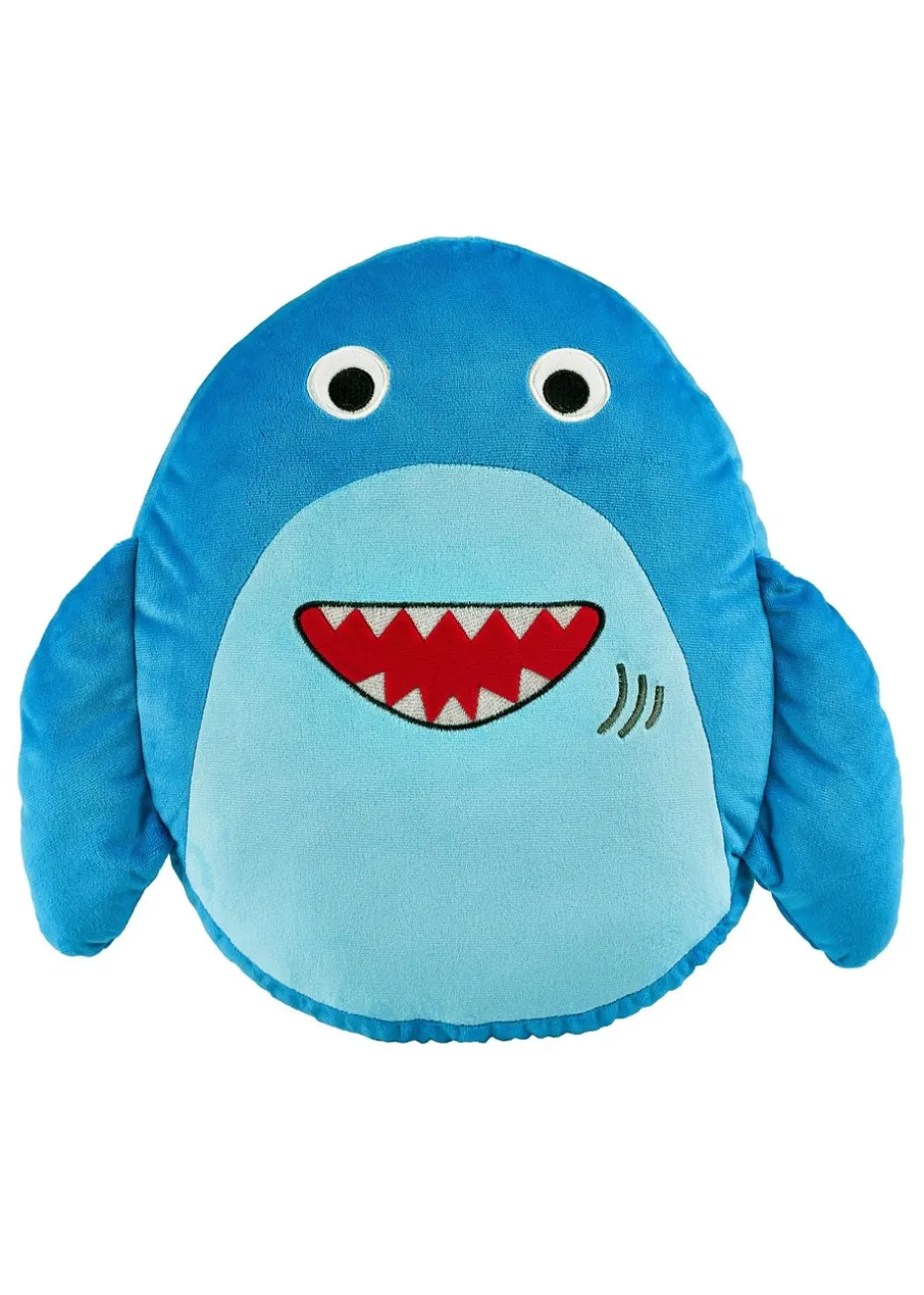 Catherine Lansfield Sheldon the Shark 3D Blue Shaped Cushion (46x42cm)