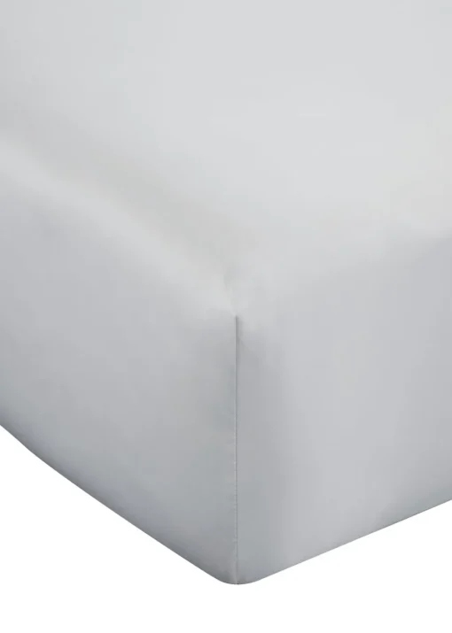 Catherine Lansfield Silky Soft Satin Fitted Sheet Silver