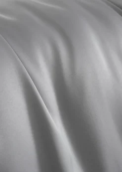 Catherine Lansfield Silky Soft Satin Duvet Cover Set Silver