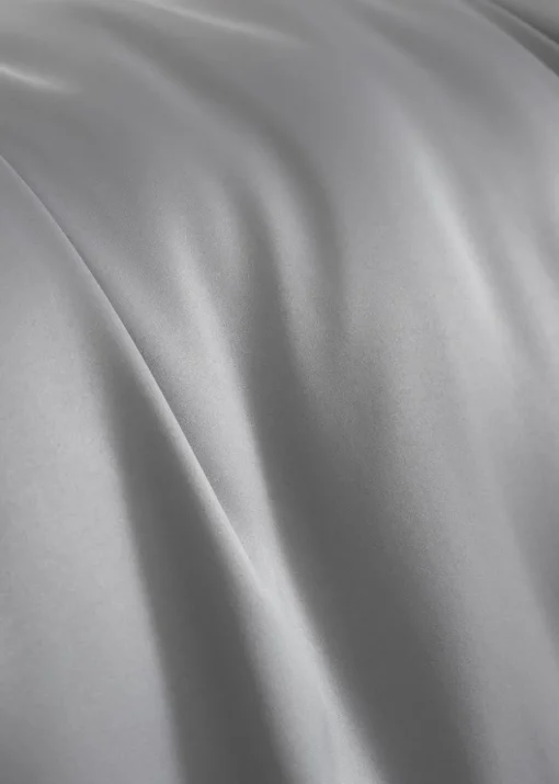 Catherine Lansfield Silky Soft Satin Duvet Cover Set Silver