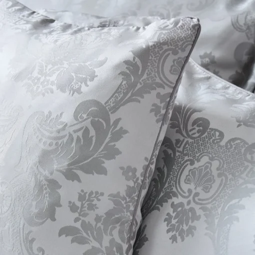 Catherine Lansfield Silver Grey Damask Jacquard Cushion