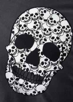 Catherine Lansfield Skulls Fully Reversible Eyelet Curtains